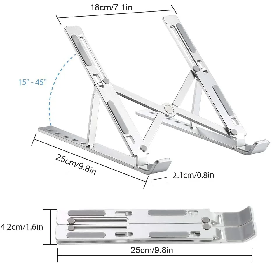 

Portable Laptop Stand Foldable Base Notebook Holder For Macbook Pro Lapdesk PC Computer Laptop Holder Cooling Pad Riser Support