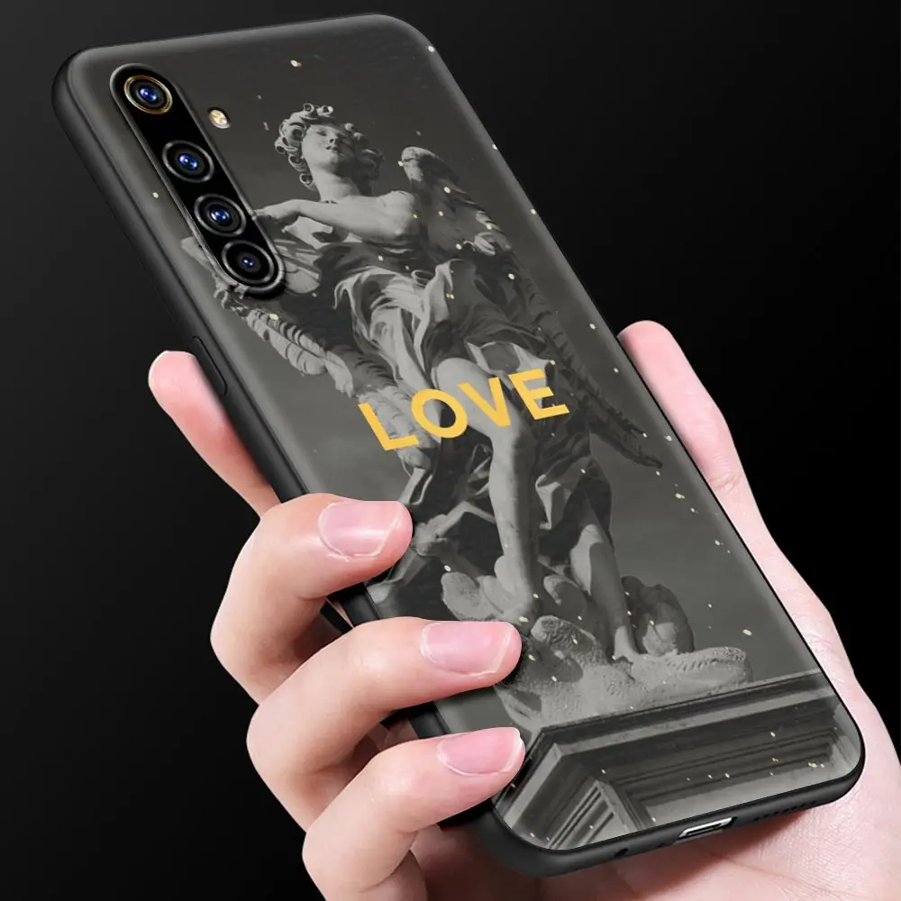 

Phone Case For OPPO A9 Realme Reno 6 C3 7 5 X7 X50 Pro 5G XT V3 X3 2020 Silicone Soft Capa Back Cover Alternative statue art