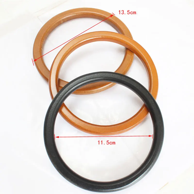 Round Handcrafted Wooden Handle Bag Handle Bag Accessory  Wooden Root Handle Wooden Circle Handle Environmental
