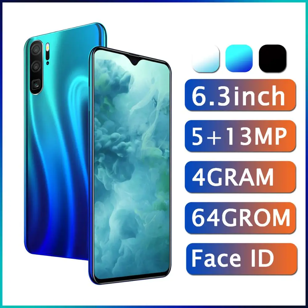4 грамма + 64 гром смартфон P35 Pro четырехъядерный мобильный телефон 6 3 &quotэкран капли