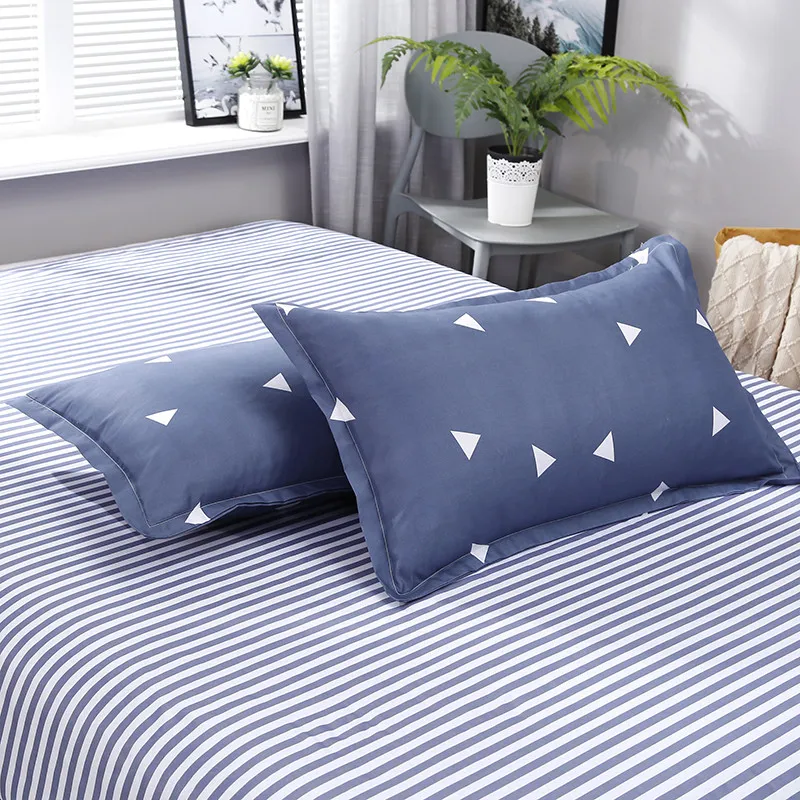 Домашний Комплект постельного белья серого и синего цвета пододеяльник AB side