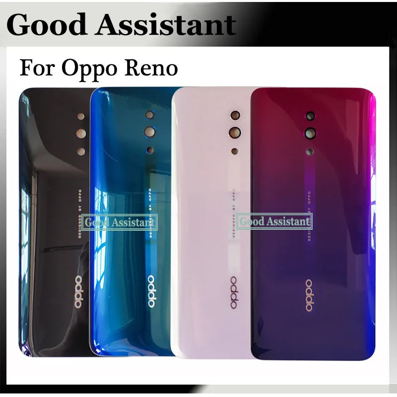 Новинка 6,4 дюйма для Oppo Reno задняя крышка батарейного отсека для двери чехол для задней стеклянной линзы запчасти для замены