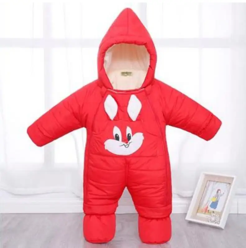 -30 degrees cold Winter warm Baby girl Clothes 2019 New born Style Rompers Boys Jumpsuits cute Cartoon Infant Overalls | Детская одежда