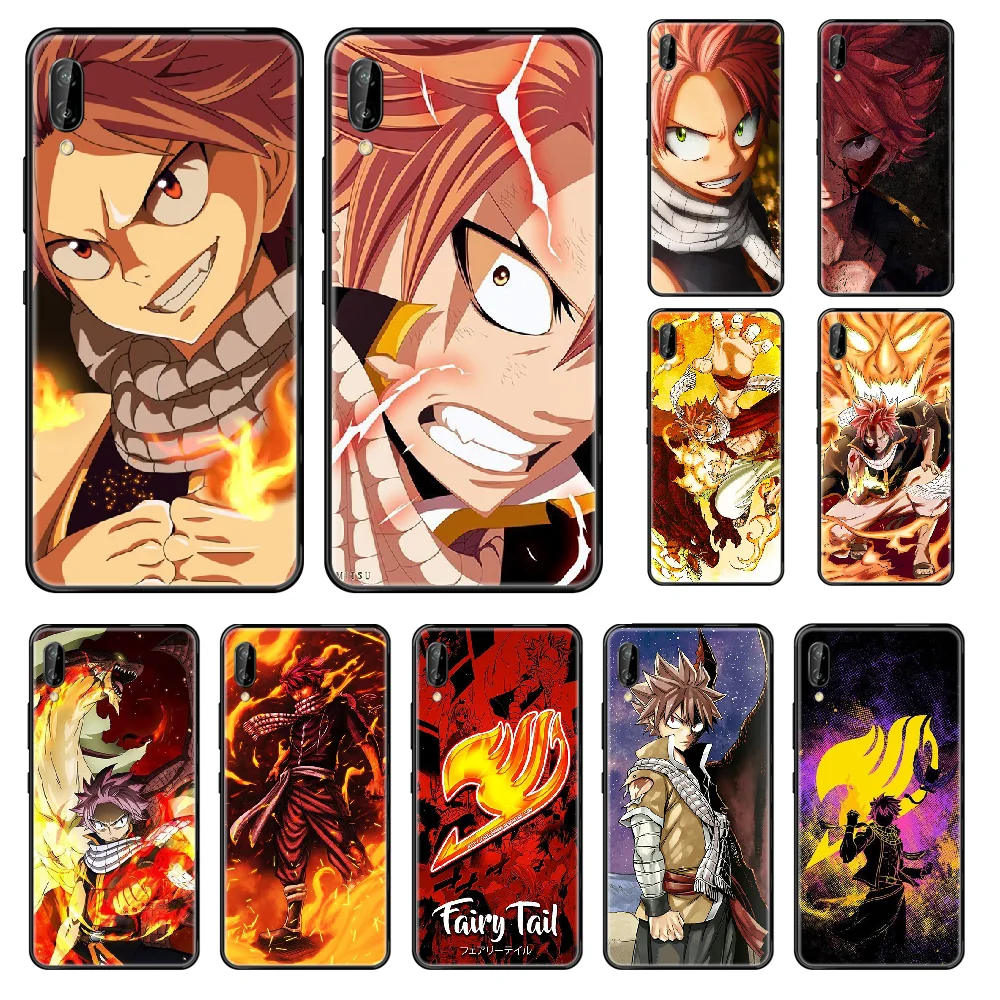 Чехол для телефона Anime Fairy Tail для Huawei Honor Mate 5 6 7 8 9 10 20 A C X Lite черный искусственный материал Etui силиконовый водонепроницаемый трендовый кошелек tpu on.