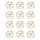 4,5 см благодарим Вас, наклейки для вечеринок, свадьбы, Рождество, наклейки для скрапбукинга, упаковка, клейкие этикетки для печати, канцелярские наклейки