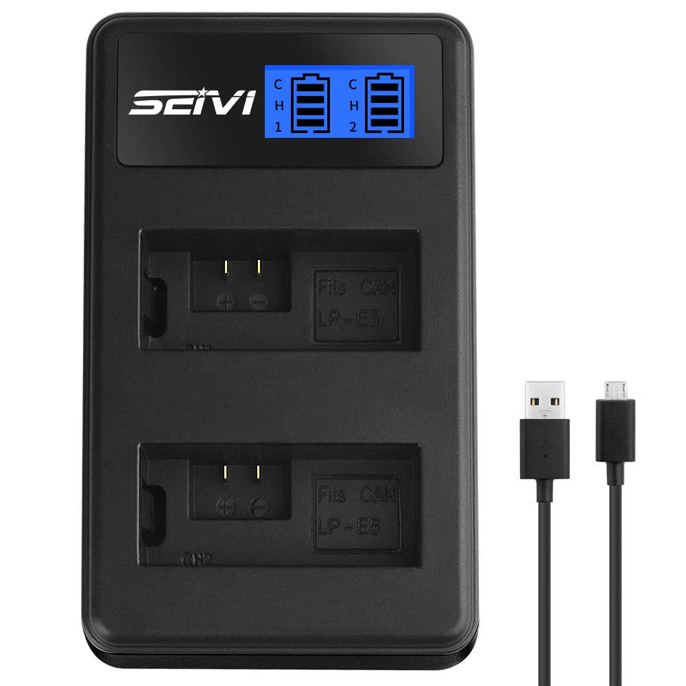 LP-E5 LPE5 USB двойное зарядное устройство для камеры Canon EOS 450D 500D 1000D Kiss X2 X3 F Rebel Xsi T1i |