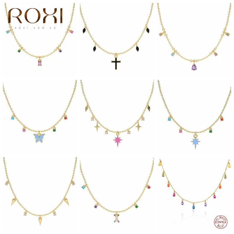 

Женское ожерелье из серебра 925 пробы, с подвеской в виде креста-бабочки