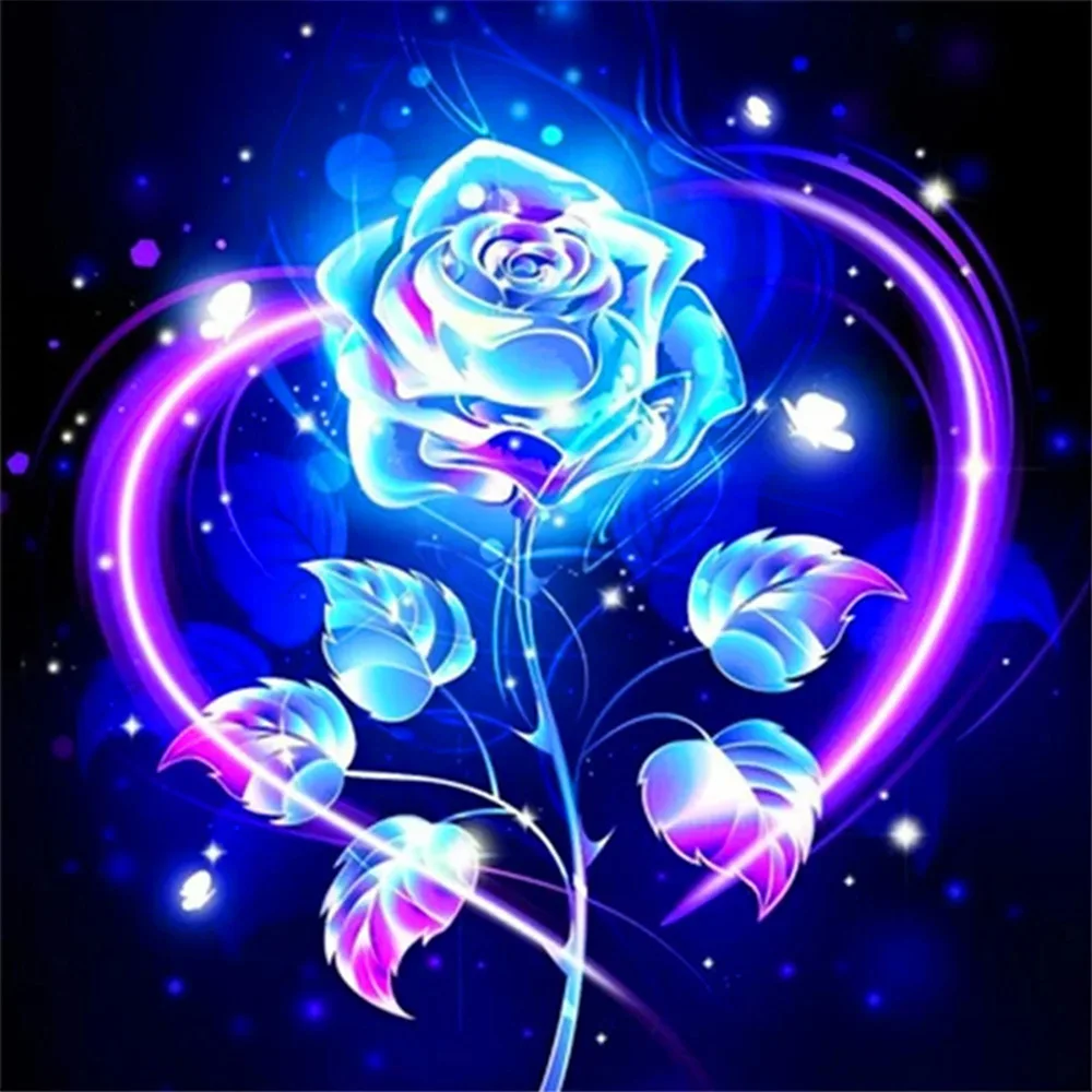 

5D DIY Diamond Painting Rose Flower Diamond Embroidery Scenery Sale Cross Stitch Kit Mosaic Craft Needlework Home Decor