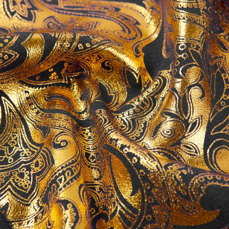 PYJTRL новинка мужской жилет размера плюс модный цветочный узор золотой принт Homme