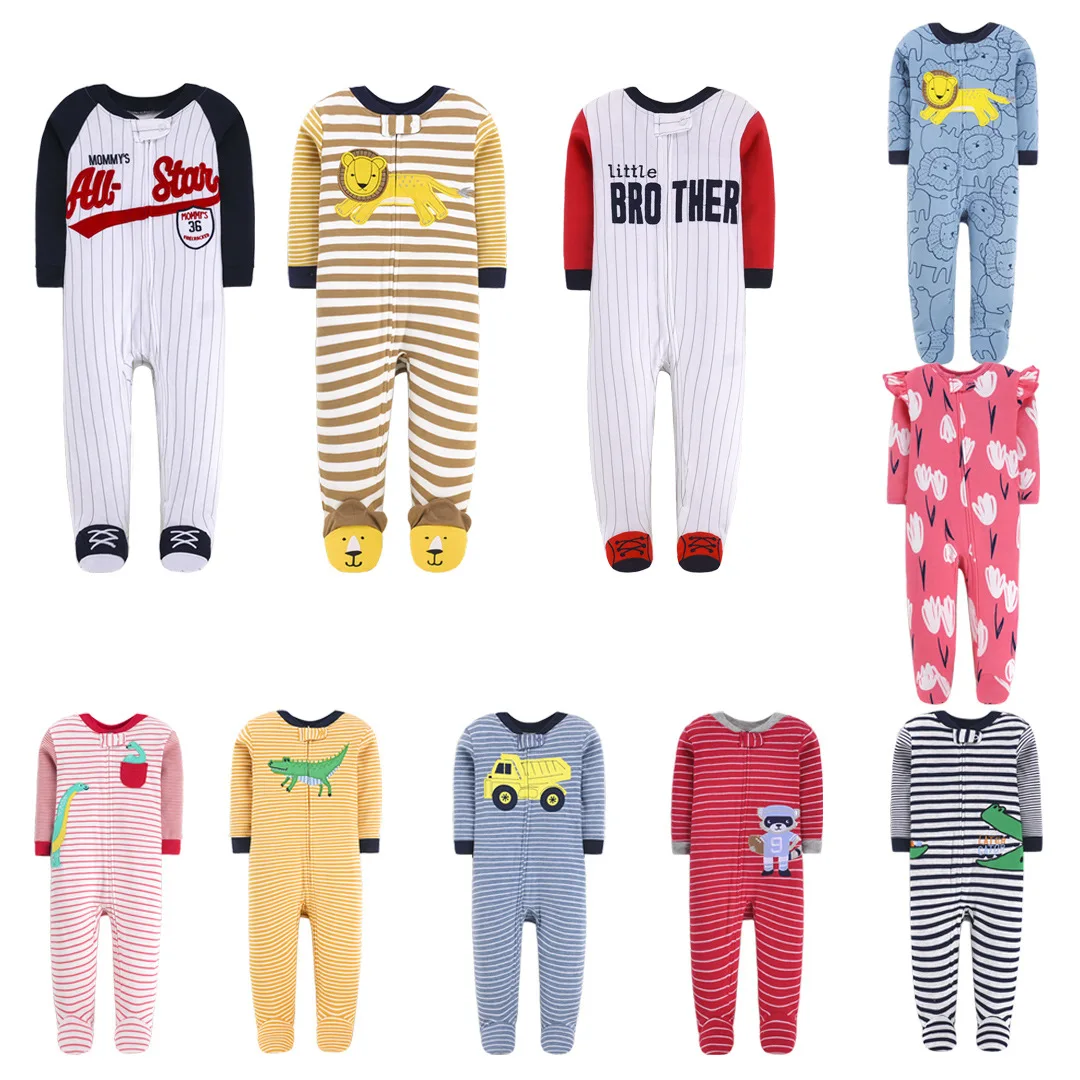 

Одежда для новорожденных, мультяшная одежда, домашняя одежда, Ромпер Для девочек и мальчиков, костюм из 100% хлопка, пижама, Детская Пижама, ко...