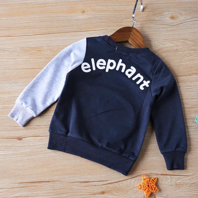 Детская Хлопковая футболка с длинным рукавом мультяшным принтом|Толстовки и