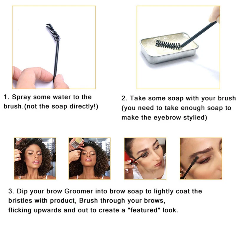 

Eyelash Re-Growth Gel Wax with Brush Wild Eyebrow Shaping Soap Long-lasting Waterproof Natural Eye brow Styling Cream Eye makeup