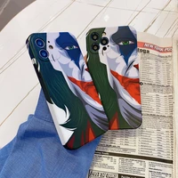 personalized special cartoon face phone case with straight edge for iphone 11 12 pro xs max x xr 7 8 plus se 2020 12mini