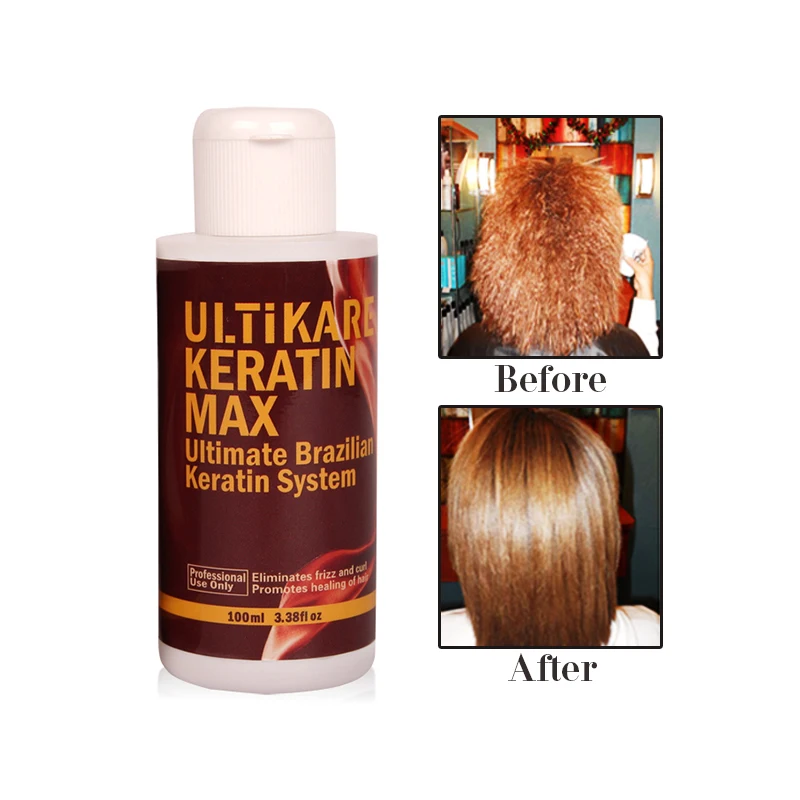 

100ml 12% Formaldehyde Brazilian Chocolate Keratin Hair Treatment For Strong Damaged Hair make hair shiny&smooth with free comb