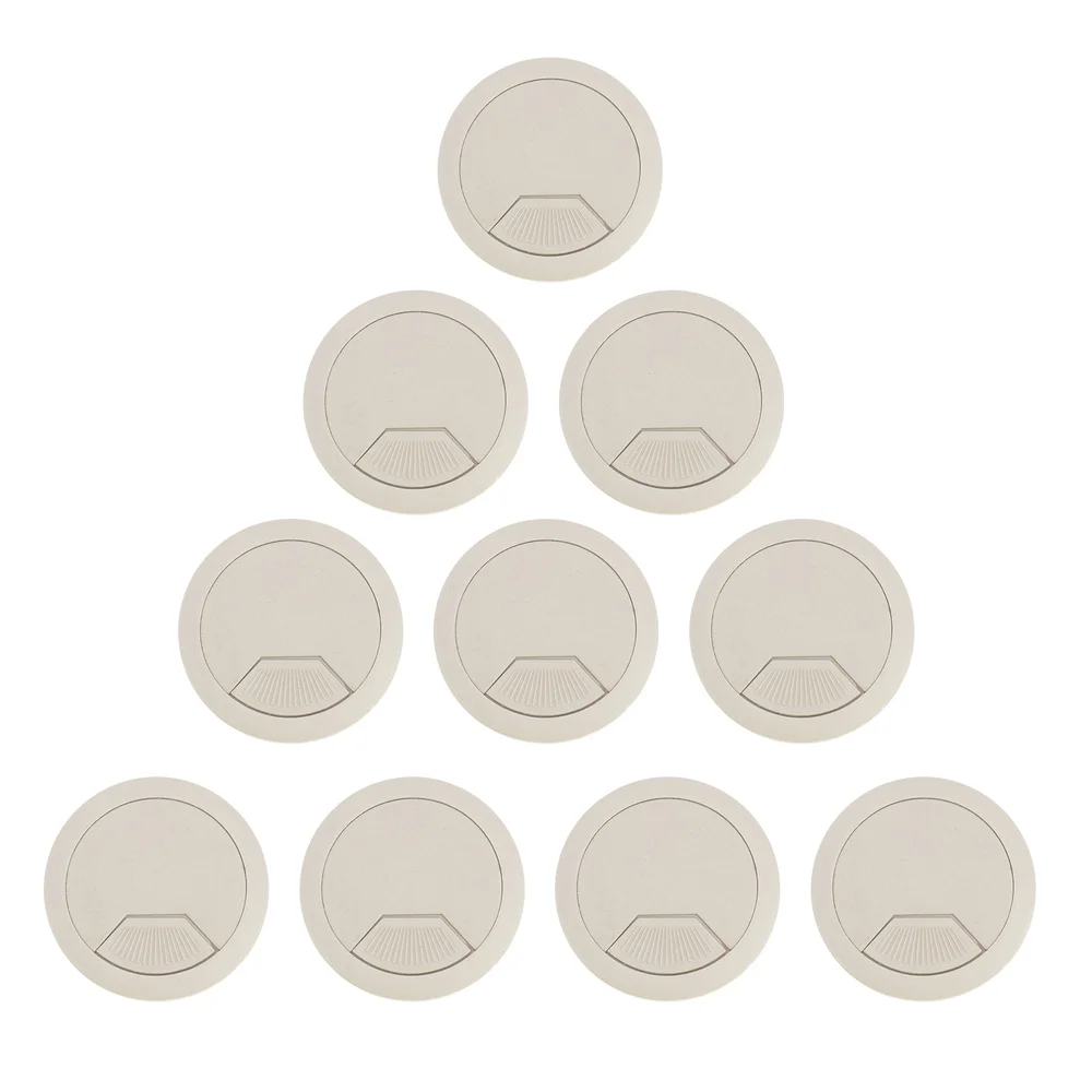 10 шт. чехол для кабеля диаметром 50 мм (серый белый)|Крышки с прорехами проводов| |