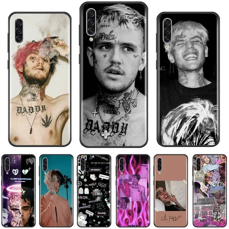 Lil peep American rap певец черный чехол для телефона Samsung A20 A30 30s A40 A7 2018 J2 J7 prime J4 Plus S5 Note 9 10