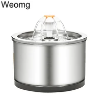 2 5l automatic cat water fountain dog water dispenser stainless steel usb drinker pet drinking feeder bowl