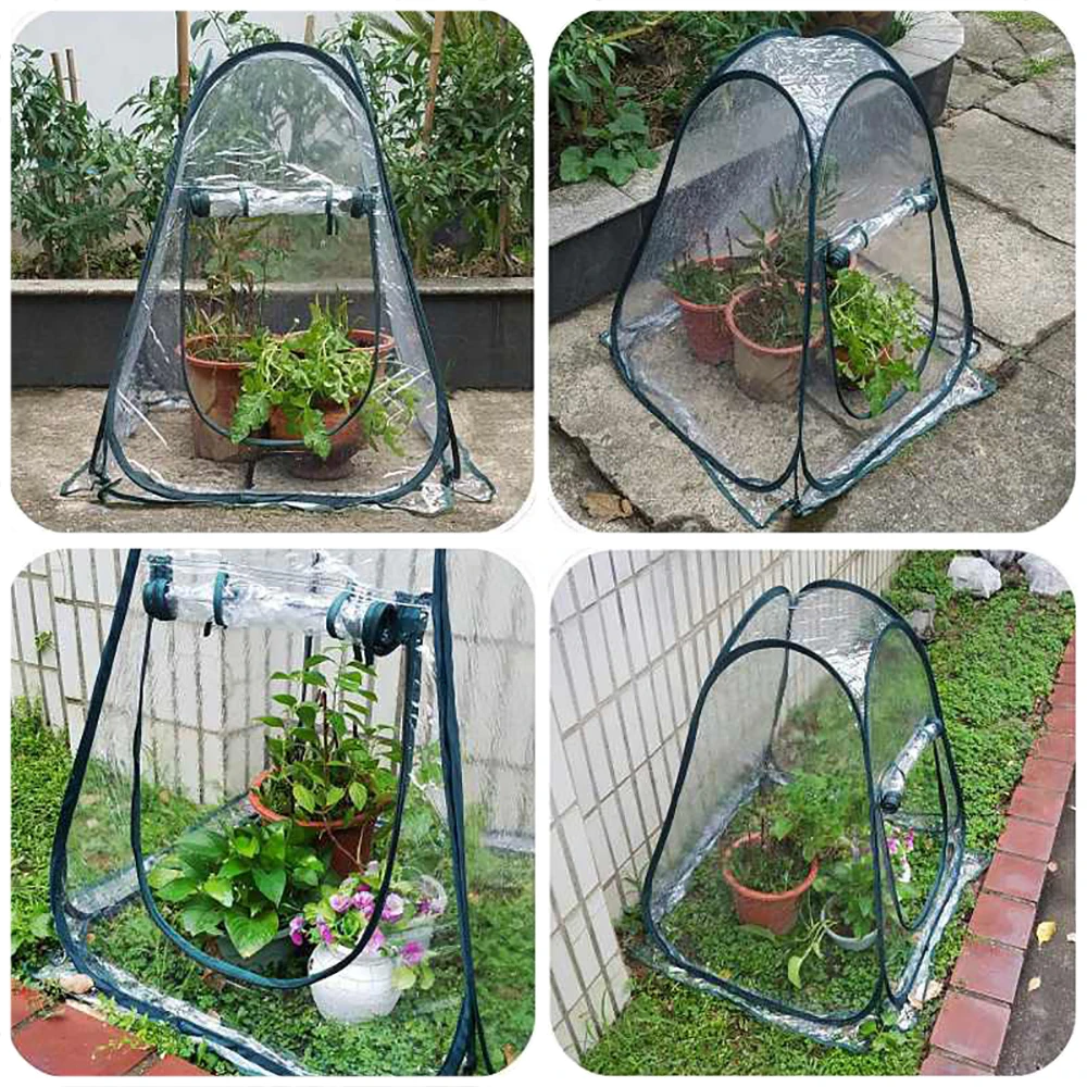 Портативная Складная прозрачная мини палатка с крышкой для сада растений цветов