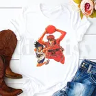 Хлопковая Дамская Футболка с коротким рукавом в японском стиле Харадзюку