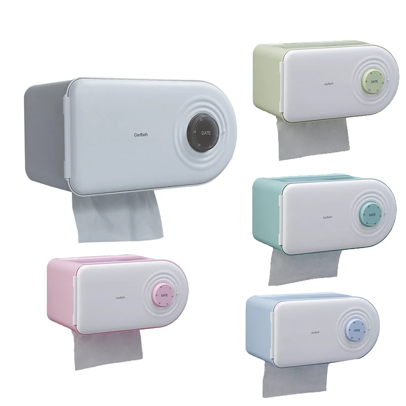 

GarBath Toilet Paper Holder Waterproof Tissue Box Plastic Toilet Paper Rack Wall Mount Bathroom Organizer Storage Box