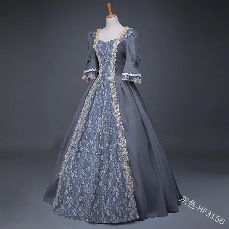 Платье женское атласное с высокой талией Бальное кружевное лоскутное платье