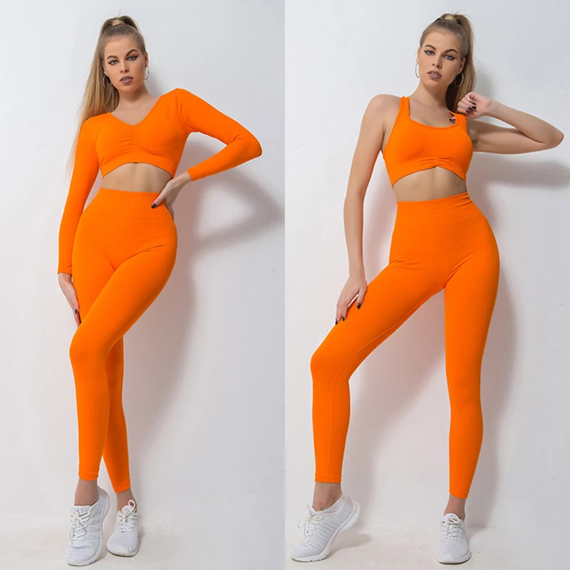 

Женский спортивный костюм для йоги, женская одежда, безвредный для тела спортивный жилет, быстросохнущие впитывающие влагу Штаны для бега, ...