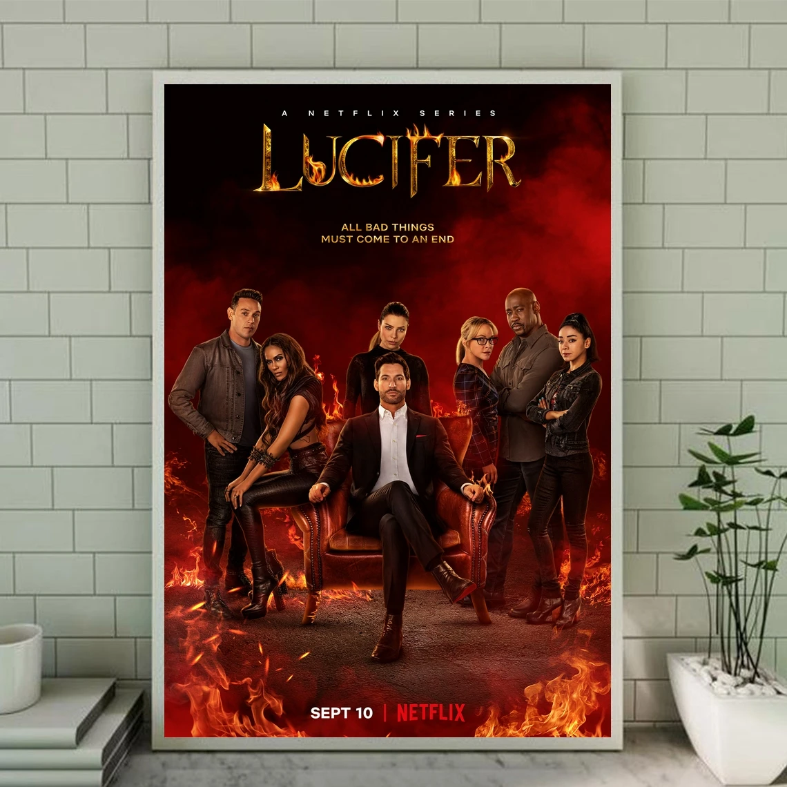 

Lucifer TV Series Poster Movie Canvas Poster Prints Home Decoration Painting ( No Frame )