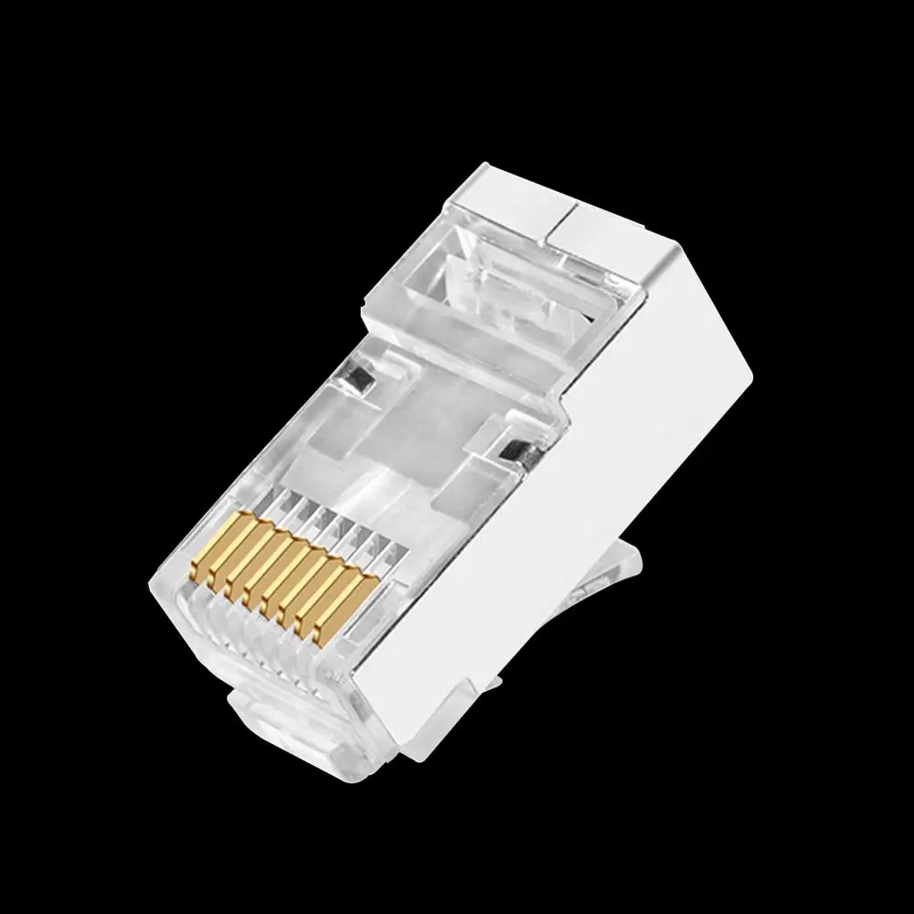 10 шт. RJ45 сетевой модульный разъем Cat6 CAT6e Разъем Экранированный с Металлическим