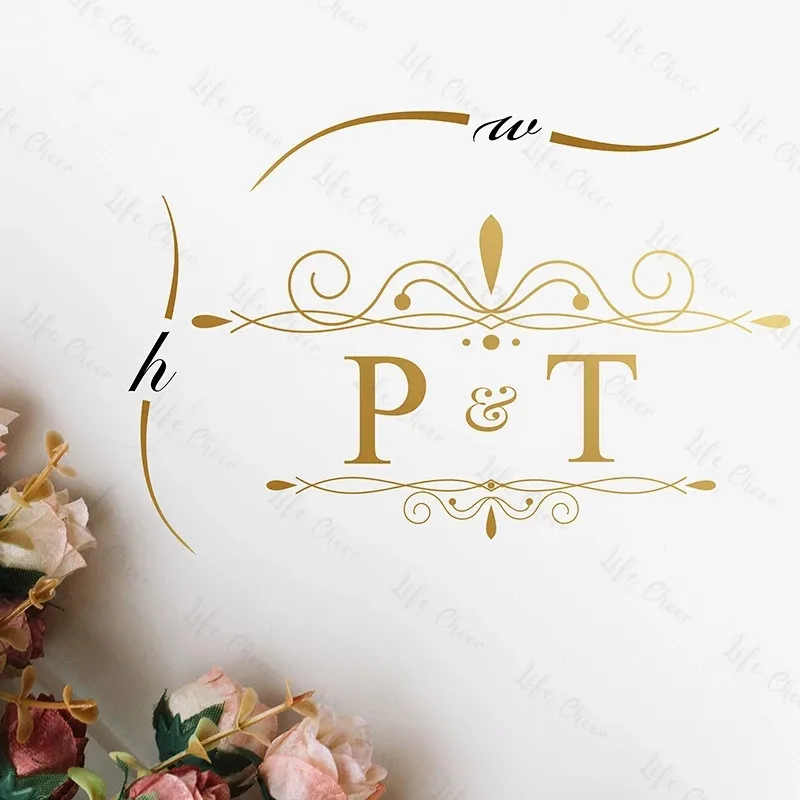 

Dance Party Floor Vinyl Sticker Wedding Dancing Floor Decal Gold Personalized Name Decoration DIY Free Shipping