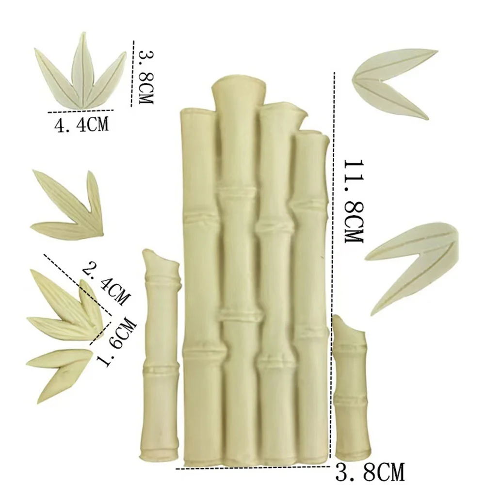 

1pc New Bamboo Leaf Combination Silcon Mold Chocolate Turn Sugar Cake Mold Baking Gadgets Kitchen Accessories