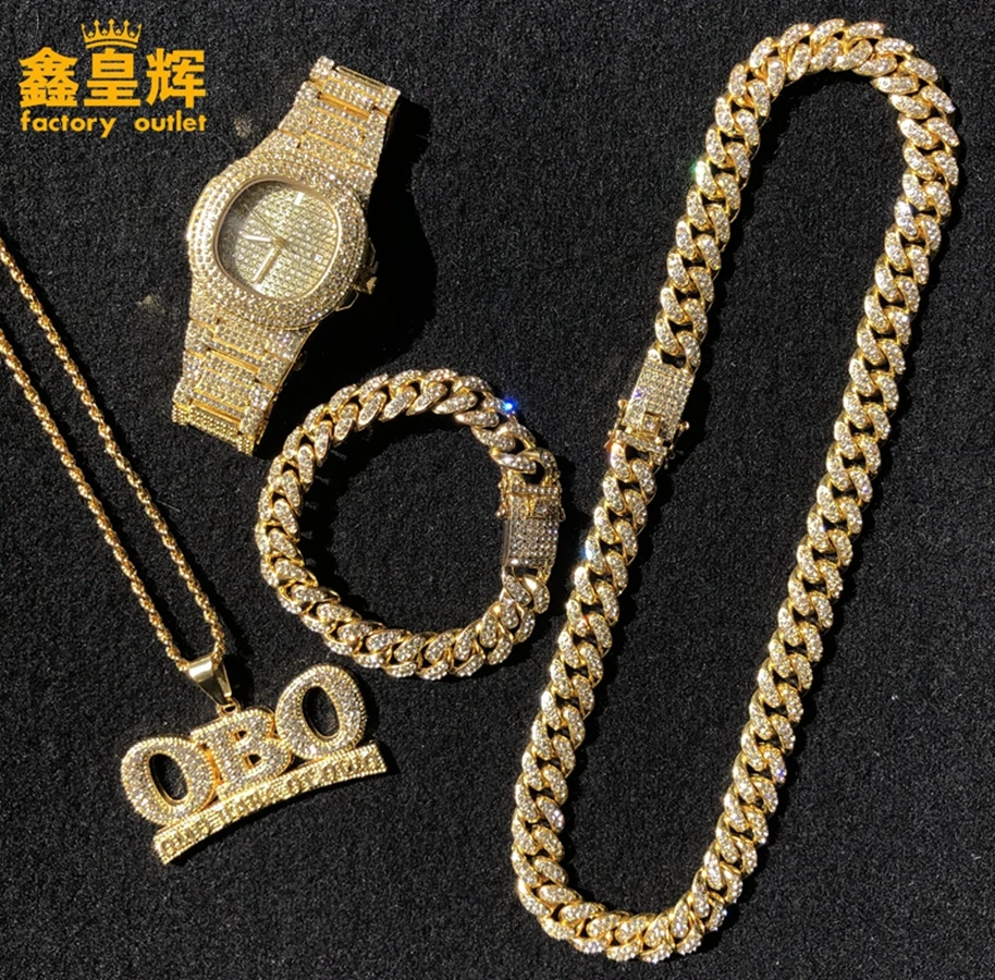 Роскошные мужские золотые часы с бриллиантами в стиле хип хоп ювелирные изделия