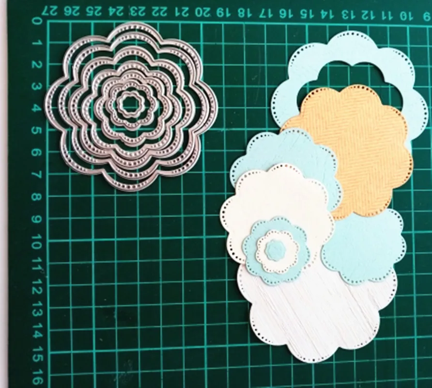 7 шт./лот цветы для скрапбукинга режущие штампы рельефный креативный нож шаблон