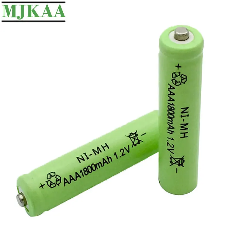 MJKAA 10 шт. AAA 1800 мАч 1 2 в Ni MH перезаряжаемая батарея 100% Высокое качество 3A NiMH В