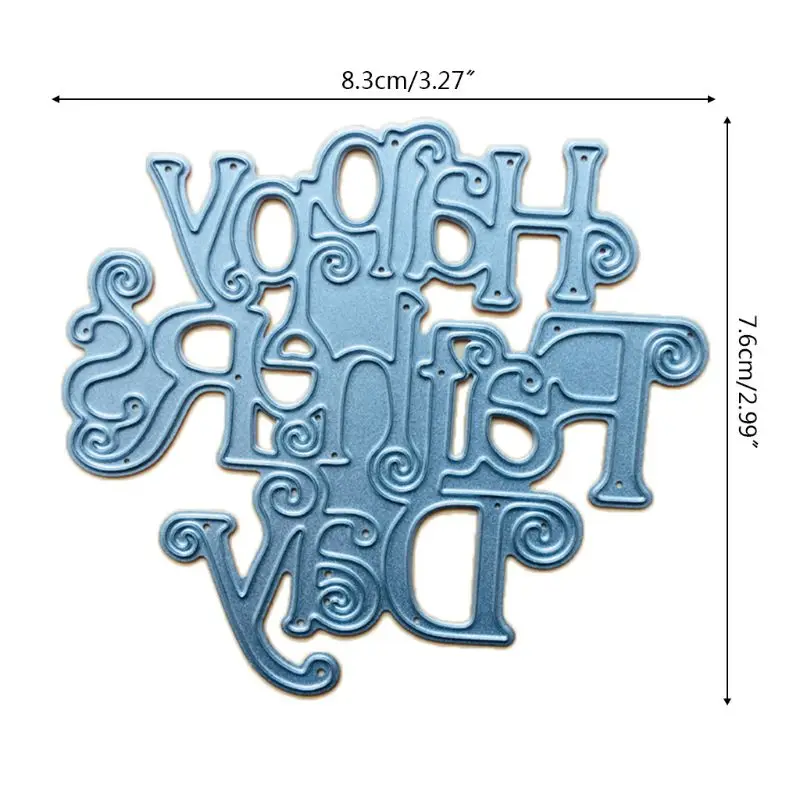 

Happy Fathers Day Metal Cutting Dies Stencil Scrapbooking DIY Album Stamp Paper Card Embossing Decor Craft