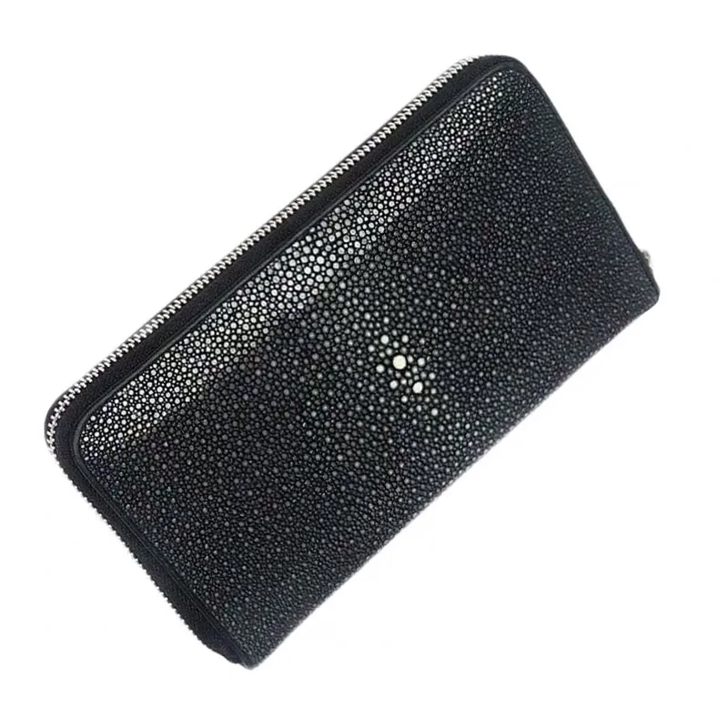 Унисекс стиль аутентичный песок кожа ската для женщин и мужчин Органайзер