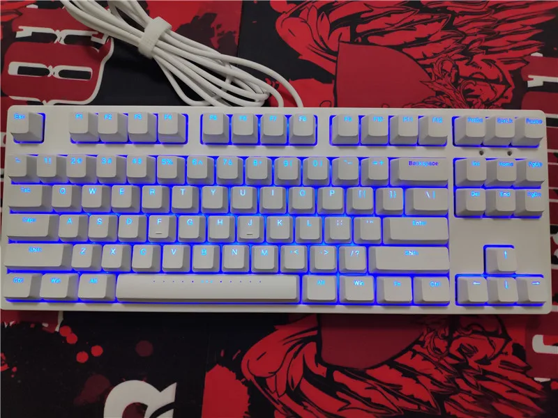 IKBC F108 F87 TKL механическая клавиатура без ключа синий светодиод cherry mx Переключатель коричневый синий белый led подсветка игровая клавиатура