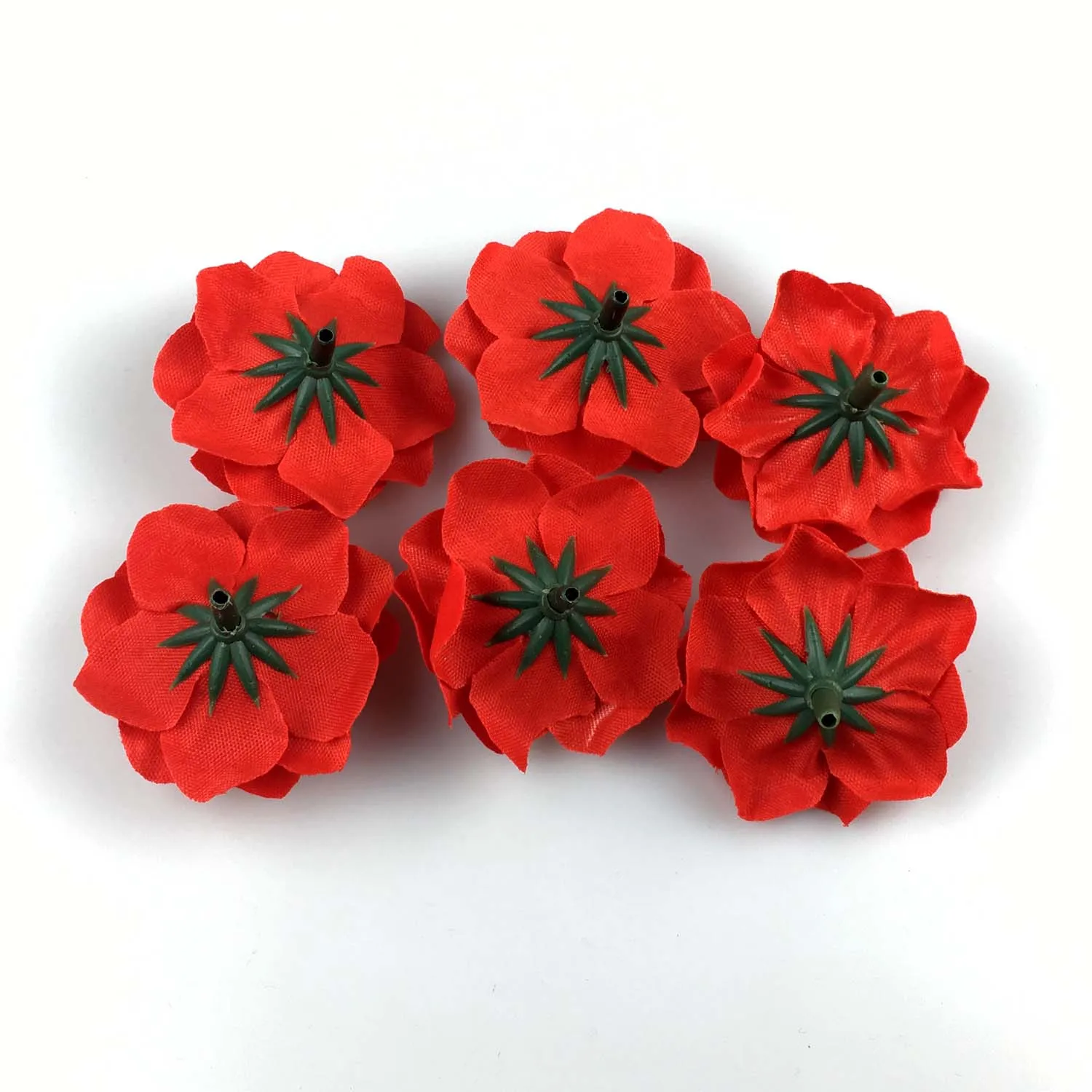 

Lulang 200pcs/lot 5cm Silk Velvet Rose Fake Flowers Head Wedding Home Christmas Decoration DIY Wreath Craft Artificial Flower