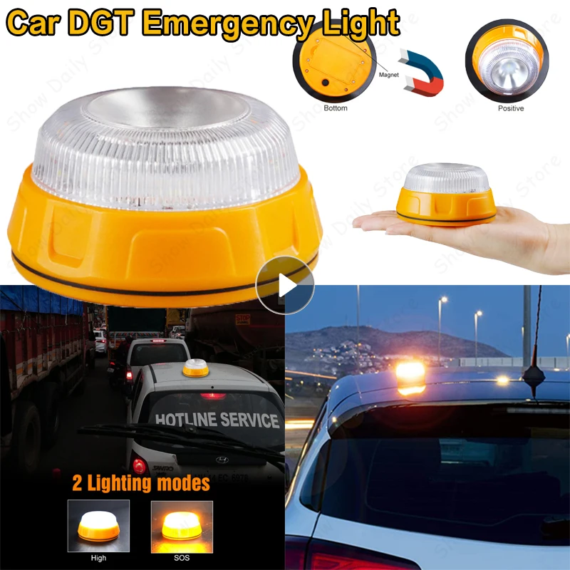 

Автомобильный аварийный фонарь DGT V16, сертифицированный вспомогательный фонарь, дорожные фонари, Магнитные Передние фонари, предупреждающи...