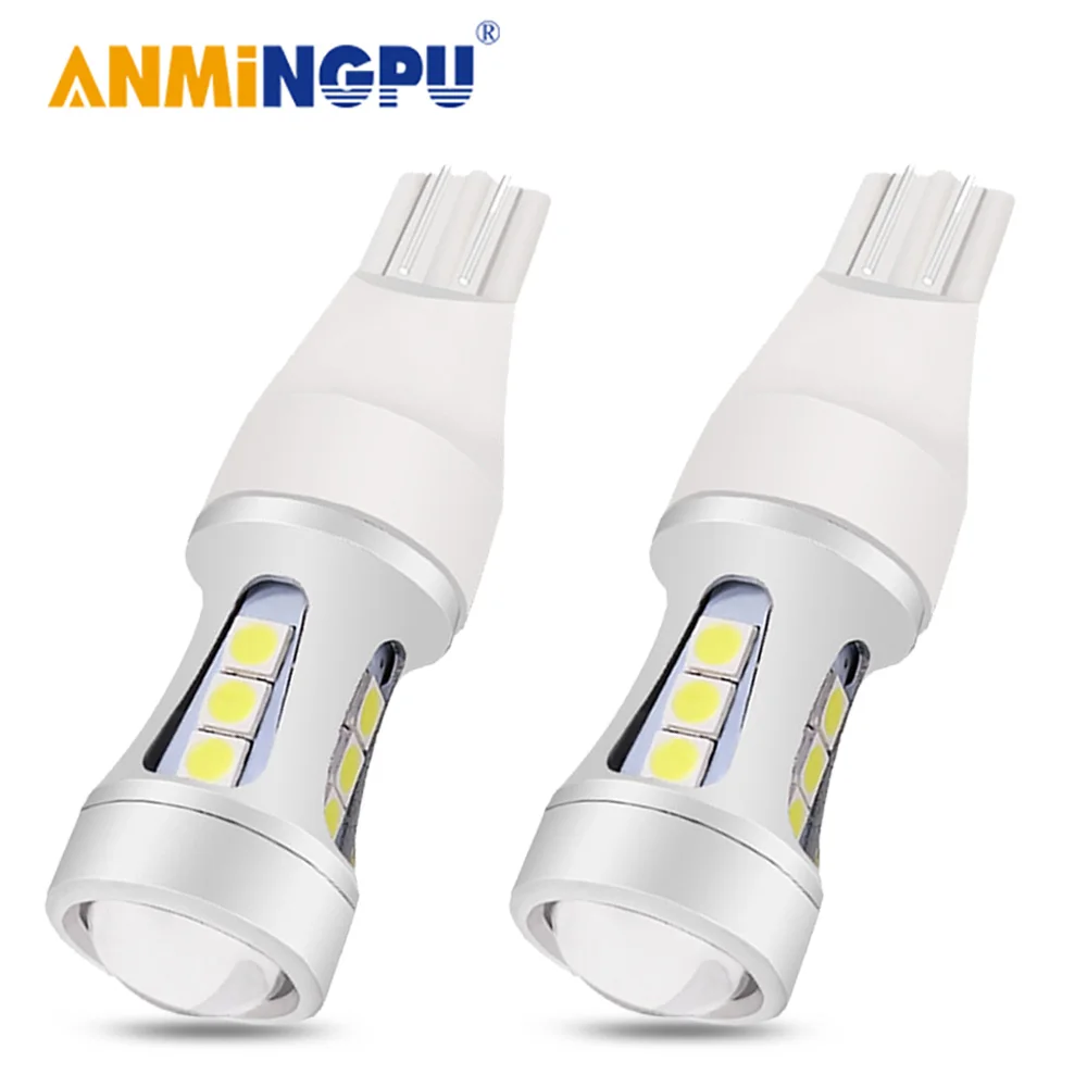 

ANMINGPU 2x Signal Lamp Led T15 W16W 921 912 3030SMD Super Bright T15 Led Bulbs For Reverse Lamp Backup Parking Light 12V White