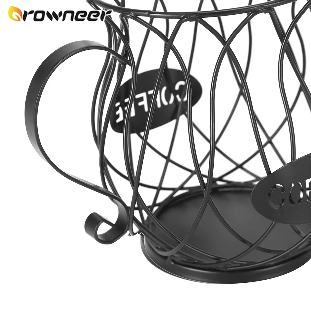 Large Capacity Multifunction Hollow Coffee Capsule Basket Anti-Rust Creative Iron Wire Electroplating Gold Spray Storage Cup | Дом и сад