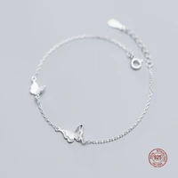 lko new arrive fashion silver 925 simple fashion butterfly bracelet for women s925 romantic sweet bracelet for girls