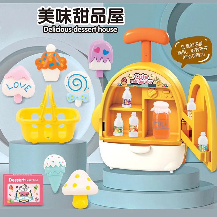 

Mini Dessert Shop Kitchen Toys Children Pretend Play Ice Cream Bread Dessert Toys Cookie Play Food Set Toys Girls Boys Baby Toys