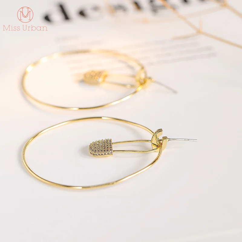 Женские серьги-капельки большого размера крупные серьги с круглым штифтом 2021 |