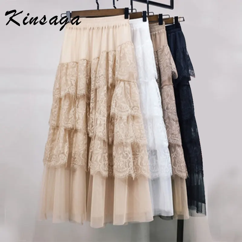 Женская ассиметричная юбка-пачка многослойная из фатина с кружевным корсетом