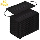 10-100 шт., одноразовые черные маски для лица, 3 слоя