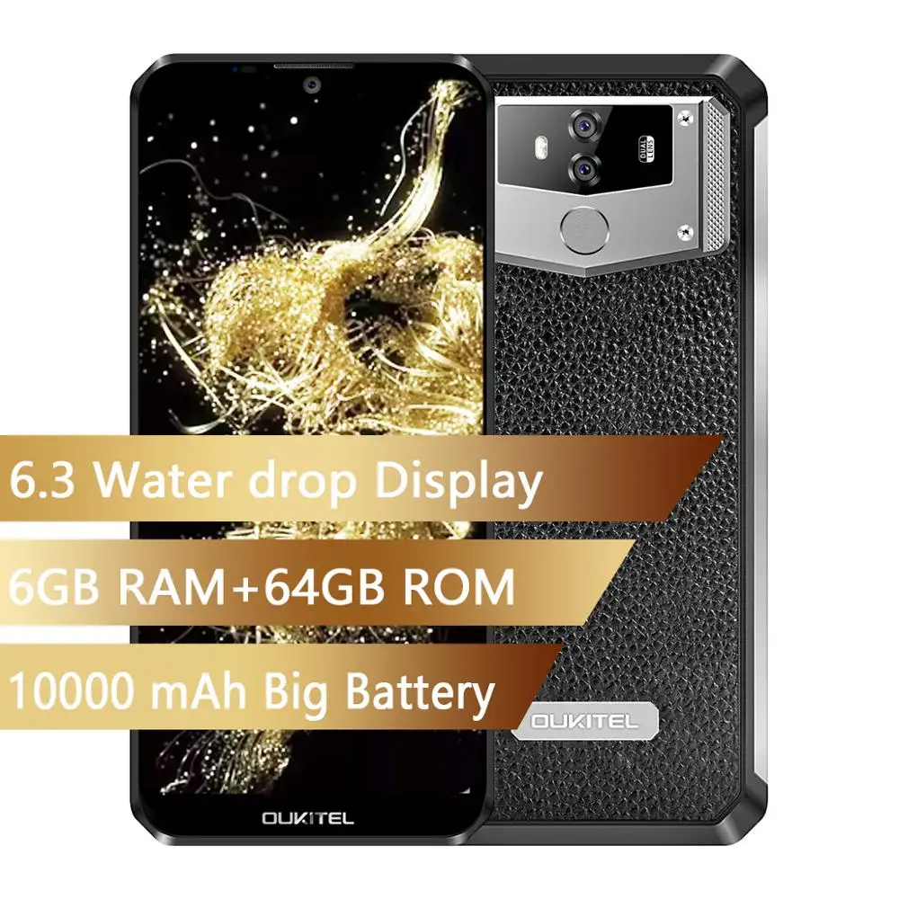 OUKITEL K12 смартфон с 6 3 дюймовым дисплеем ОЗУ ГБ ПЗУ 64 10000 мАч Android 9 0 1080*2340|Смартфоны| |