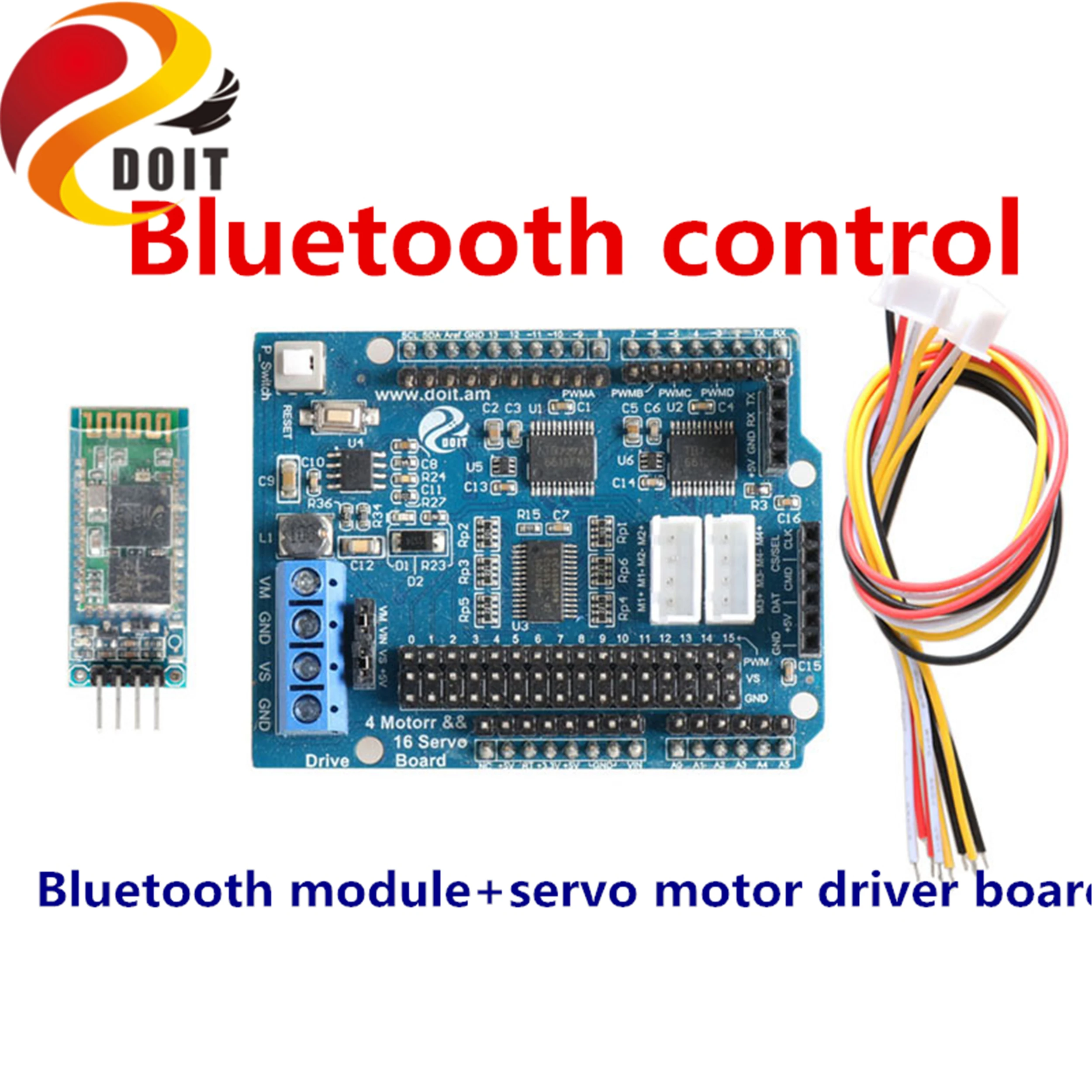 Комплект управления Wi Fi/Bluetooth/ручкой 2/4 каналов двигатель постоянного тока и 16
