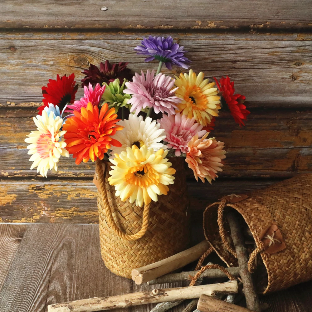 Главная Свадебные DIY украшения искусственные Хризантемы цветы из шелка Флорес