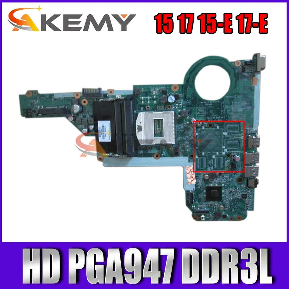 

Материнская плата Akemy 713255-501 713255-001 для ноутбука HP Pavilion 15 17 15-E 17-E DA0R63MB6F1 HM86 GMA HD PGA947 DDR3L