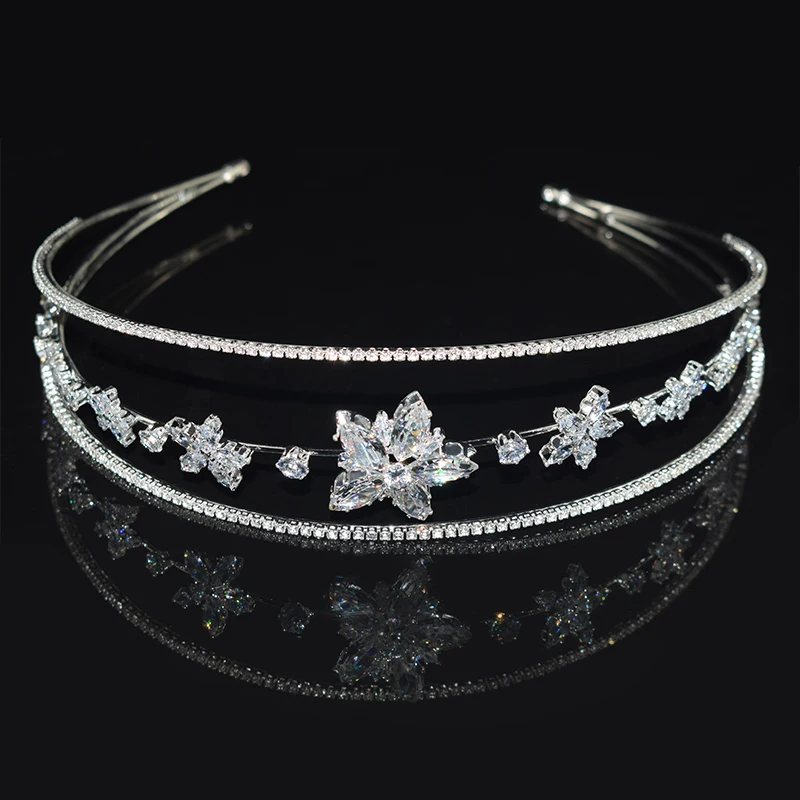 Роскошная блестящая свадебная тиара с кристаллами для свадьбы принцессы